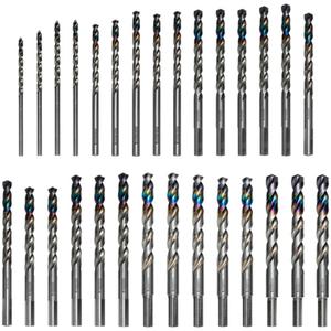 Metal Demon™ Drill Bit Set for Mild, Hardened and Stainless Steels - 29, 1/16"; 5/64"; 3/32"; 7/64"; 1/8"; 9/64"; 5/32"; 11/64"; 3/16"; 13/64"; 7/32"; 15/64"; 1/4"; 17/64"; 9/32"; 19/64”; 5/16"; 21/64"; 11/32"; 23/64"; 3/8"; 25/64"; 13/32"; 27/64"; 7/16"; 29/64"; 15/32"; 31/64"; 1/2"