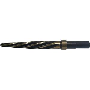 2619 Car Reamer - 1", High Speed Steel, Spiral, Straight/3-Flat, 5.429", 7-1/4", 0.713", 1", Black & Gold, Hand of Spiral