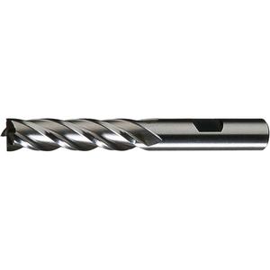 Centre Cutting Finishing Square End Mill - High Speed Steel, 3/4"/0.75", 1-5/8"/1.625", 4, 3-7/8"/3.875", 3/4", Bright, Spiral, Right, Right