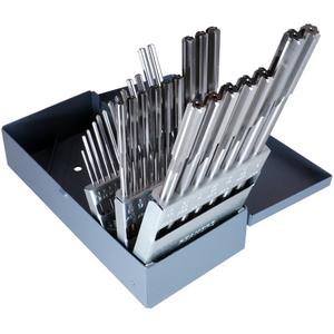 4001 Chucking Reamer Set - 29, 1/16"-1/2", 1/64", Bright, High Speed Steel