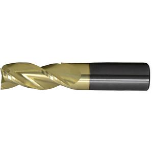 CEM-AM3-ZN Square End Stub End Mill for Aluminum - Carbide, 3/4", 1", 3, 3"/76.2 mm, 3/4", 0", ZrN, Spiral, Right
