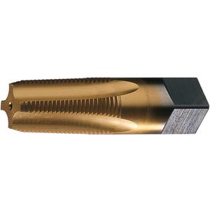 PTT-TN Semi-Bottoming Pipe Tap - High Speed Steel, 1-1/2"-11.5, 7, 4-1/4", Taper, 0.699", NPT, 1-3/4", TiN