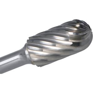 1847 Cylindrical Ball Nose Burr - SC-3, 3/8", 1/4", 3/4", 2-1/2", Bright, Aluminum Cut