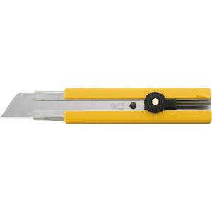 Rubber Inset Utility Knife with Solid Blade - 25 mm, Plastic, Stainless Steel, Limited Lifetime