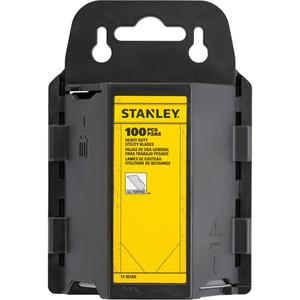 Heavy-Duty Utility Blades with Dispenser - Single, 62 mm, 0.024", High Carbon Steel