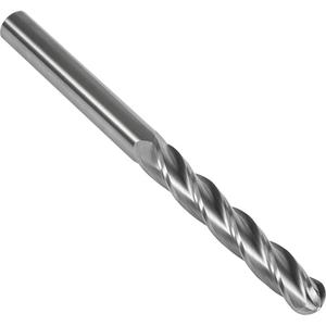 S147 30° Extra Long Ball Nose End Mill - Carbide, 1/2", 3", 4, 6", 1/2"