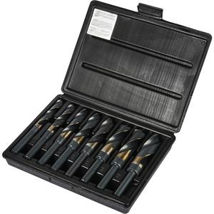 Reduced Shank Silver & Deming Drill Bit Set - 8, High Speed Cobalt, 1/2", 118°