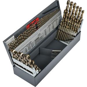 Heavy-Duty Jobber Length Combination Drill Bit Set - 114, High Speed Cobalt, Bronze Oxide