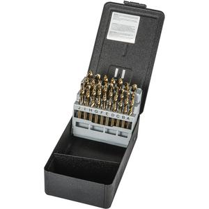 Heavy-duty Screw Machine Drill Bit Set - 26, High Speed Cobalt, A-Z, 135°, Bronze oxide