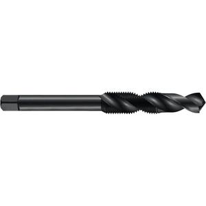 Spiral Flute Combination Tap - High Speed Steel, 10-32, 0.1614", 72 mm, Steam Tempered, UNF, Semi-Bottoming, 30°
