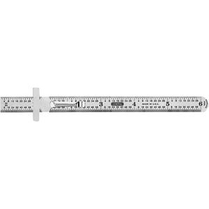 Industrial Precision Flexible Ruler - 6", 3-7/8", Steel