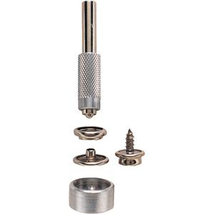 Screw Snap Fastener Kit - Brass, Nickel Plated