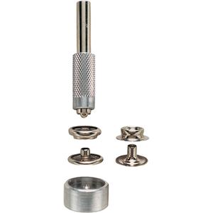 Snap Fastener Kit - Brass, Nickel Plated