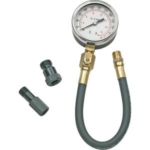 Compression Tester - 0 - 300 psi, 16" rubber hose