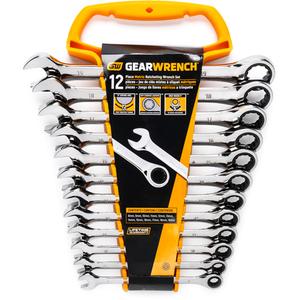 Wrench Set - 12, 16, 7, Metric, Combination, 8 mm to 19 mm