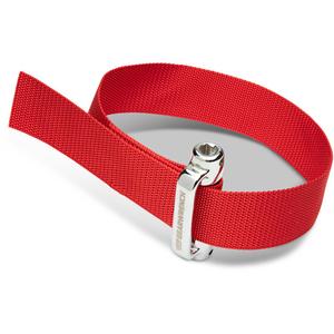 3/8" & 1/2" Drive Heavy-Duty Oil Filter Strap Wrench - 9" (229 mm), 32", Steel, Full Lifetime, 3/8", 1/2", Red, Chrome Plated