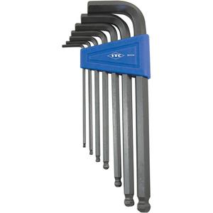 Ball Nose Hex Key Set - 7, Metric, 2.5mm; 3mm; 4mm; 5mm; 6mm; 8mm; 10 mm