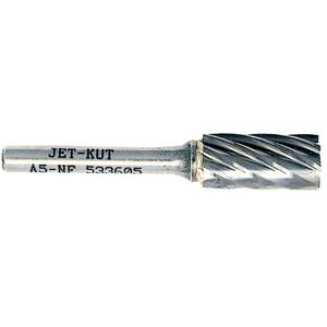 A5-NF JET-KUT® Cylindrical Shape Bur for Aluminum/Non-ferrous Materials - 1/2", 1/4", 1", Cylinder, Aluminum; Non-Ferrous Materials; Reinforced Plastics; Soft Steel; Soft Materials, Single Cut