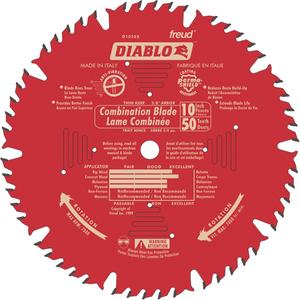 Contractor Saw Blades - Combination Saw Blades - 10", 5/8", 50, Wood, ATB