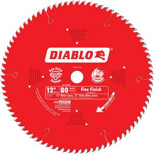 Contractor Saw Blades - Fine Finishing Saw Blades - 12", 1", 80, Wood, ATB