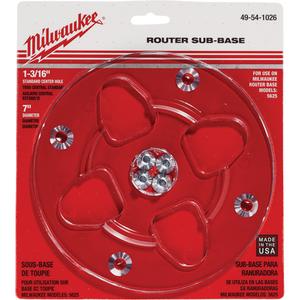 Clear 7" Diameter 1-3/16" Center Hole Sub-Base