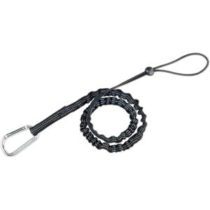 Squids® 3100 Tool Lanyard - Bungee, Carabiner/Loop, 10 lbs., 35" - 45", Black