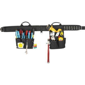 20 Pocket Tool Belt Combo - Black, Polyester