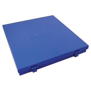 Slim Metal Box - 10-1/2", 9-1/4", 1-1/4", Blue, 80 cubic in.