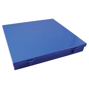 Slim Metal Box - 12", 11-1/2", 1-3/4", Blue, 200 cu. in.