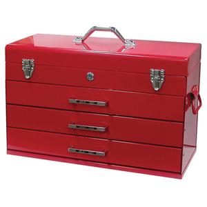 Tool Box - 9-3/5", 21-3/10", 14-1/2", Red, 1,555 cubic in.