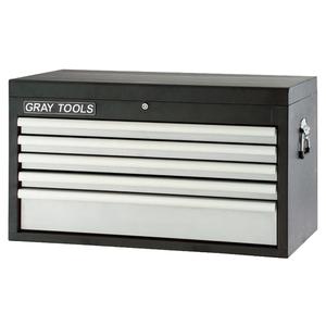 Top Chest - 5 Drawers - 5, Black, 19-1/8", 33-1/2", 19-1/4", 9,034 cubic in.