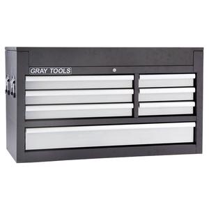 Top Chest - 7 Drawers - 7, Black, 18-1/2", 41-1/2", 23-1/2", 10,950 cubic in.