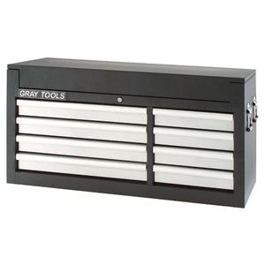 Top Chest - 8 Drawers - 8, Black, 18-1/2", 41-1/2", 20-1/2", 9,744 cubic in.