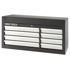 Top Chest - 8 Drawers - 8, Black, 24", 53-3/8", 19-3/4", 17,000 cubic in.