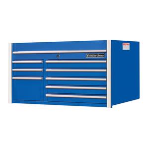 RX Series Tool Chest - 8, Blue, 25", 41", 21-3/8", Ball Bearing, 100 lbs., 200 lbs., Chrome plated