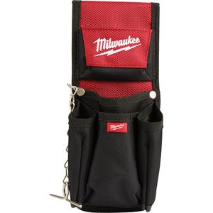 Compact Utility Pouch - Nylon, Black/Red, 7, Multiple Tool Holder, 5.9", 1.1", 7.5"