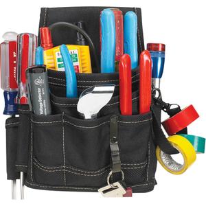 Electrician's Maintenance Pouch - Polyester, Black, 9, Multiple Tool Holder