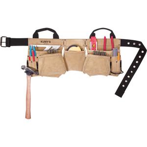 Carpenter's Tool Belt - Tan, Leather, Nylon