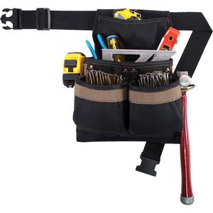 Small Deluxe Tool Belt - Black, Polyester