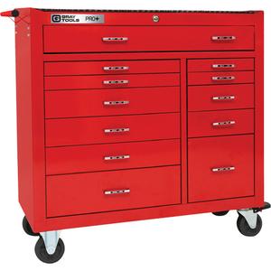 PRO+ Series Roller Cabinet - 12, Red, 19", 42", 43-1/2"