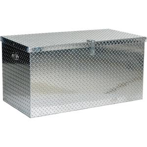 Aluminum Treadplate Portable Tool Box - 25-1/16", 49-1/4", 24", Silver, Aluminum, 2500 lbs.