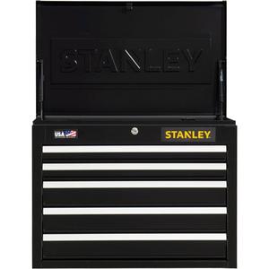 300 Series Tool Chest - 5, Black, 18", 26", 19-3/4", 85 lbs., Steel, 5840 cubic in.