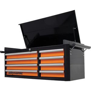 Top Chest - 8, Orange/Black, 18", 42", 20"
