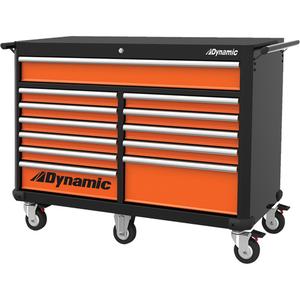 Roller Cabinet - 12, Orange/Black, 24", 53", 41"