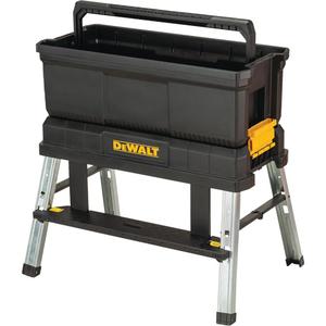 Storage Step Stool - 25-1/5", 11-1/3", 11-3/5", Black, 300 lbs.