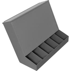 Gravity Feed Dispenser with Lid - Grey, Steel