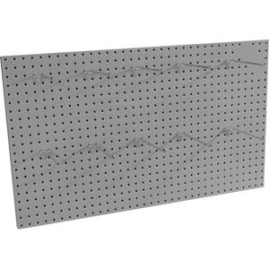 Pegboard Panel - 34-3/4", 20-3/4", (10) 8" Pegboard Hooks, 20, Grey, Steel