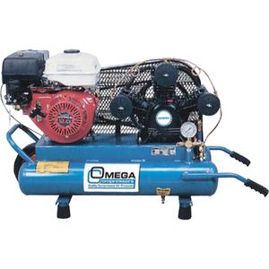 Contractor Series Air Compressors - 9 HP, 17.6 at 125 PSI, Gas, 6.6 Gal. (8 US Gal), 125, 90 Run/82 Idle, 9 HP Gas, N/A, 1100, 250