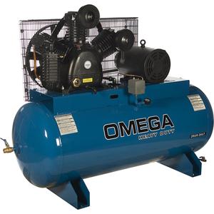 Industrial Series Air Compressors - Horizontal Compressors - Two Stage - 10 HP, 36.1 at 100 PSI, Electric, 208/3, 100 Gal. (120 US Gal), 175, 80, 2 Years