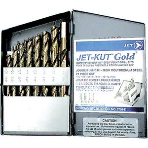 GF21R Jet-Kut® Gold Super Premium Drill Bit Set - 21, Steel